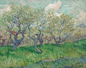 Orchard in Blossom, 1889, by Vincent van Gogh.