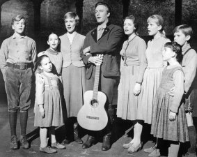 On song: Andrews with the celluloid von Trapp family.  