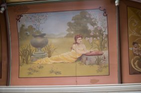 One of the murals in Reid's Guest House in Ballarat which was once considered the Hilton of the 1800s and was a pub without any alcohol. 