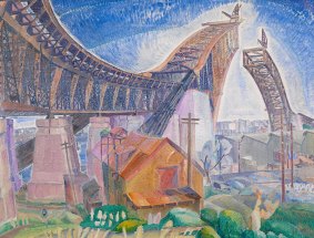 Grace Cossington Smith's <i>The Bridge in Curve</I> features in the <i> Brave New Worlds</I> exhibition.