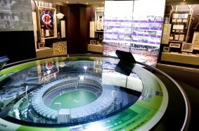 A model of the MCG at the National Sports Museum.