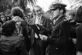 Confrontation, Gay Pride Week picnic, Botanical Gardens, Melbourne, 1973.