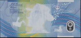 1993 $10 polymer 'error note', sold for $1220 by Mossgreen, September 30.
