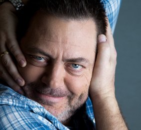 Comedian Nick Offerman  comes across as a mid-western lumberjack who somehow ended up in Hollywood.
