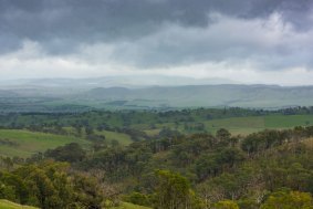 The view from the Old Sydney Road in Mickleham.