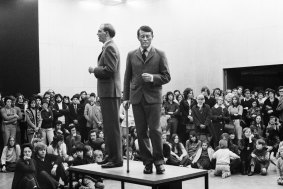 Gilbert and George at the National Gallery of Victoria, 1973.