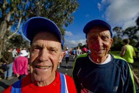 Rick Hatcher and Radovan Leovic at the Canberra Times Fun Run.
