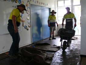 Clarke Creek State School after the deluge.