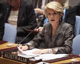 Bishop speaking at the United Nations in New York in September. 