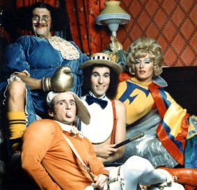 The Aunty Jack Show crew: (from left) Grahame Bond, Gary McDonald, Rory O'Donoghue and Sandy Macgregor.