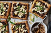 The Blue Ducks' fennel and squash squares with goat's cheese and pangrattato crumb.