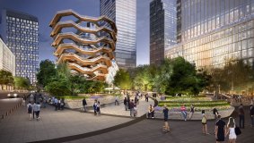 The proposed Public Square and Gardens at Hudson Yards. Artist's impression by Visual House-Nelson Byrd Woltz.