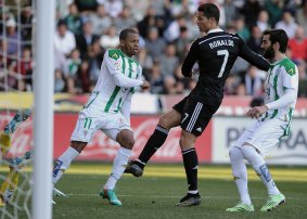 Ronaldo kicks out at Edimar.