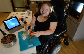 Bree Synot in her disability-friendly home in Abbotsford, Melbourne.