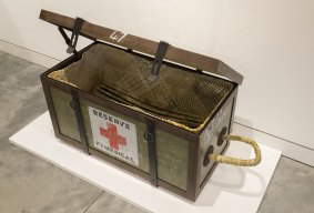 Jenni Kemarre Martiniello's 'First Aid Box' represents the comradeship between Australia and New Zealand.
