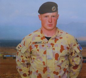 Australian soldier Jason Grant, circa 2006, when he was serving in Afghanistan.