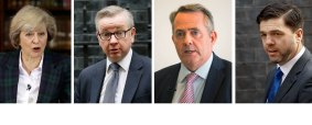 Left to right: Contenders Theresa May; Michael Gove; Liam Fox; and Stephen Crabb.