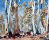 Hans Heysen's 'Ghost Gums and Cattle'.