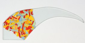 This untitled work in the <i>Party Knife</I> series by Neil Roberts is on show at Canberra Glassworks.