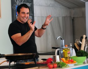 Celebrity chef, Miguel Maestre gives a Spanish cooking class at Floriade.