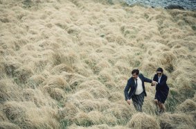Colin Farrell and Rachel Weisz in <i>The Lobster</i>.