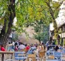 Al fresco drinks at Elizabeth Square.