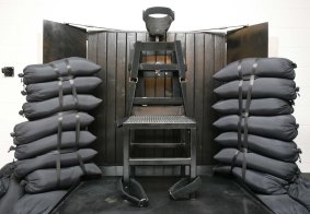 A file photo of a firing squad execution chamber at the Utah State Prison in Draper.