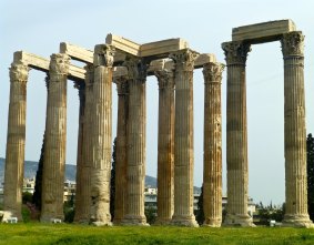 Athens' Temple of Zeus.