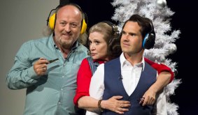 Jimmy Carr with Bill Bailey and Carrie Fisher on QI.