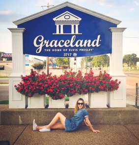 "Met the mayor of Memphis and had @johnstamos narrate our Graceland tour": Anne Fullerton.