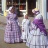 Characters in costume at Sovereign Hill. 