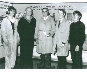 The Bertoli brothers and their father Arthur pictured in the 1970s. From left to right: David, Bryan, Arthur, Peter and Ross.
