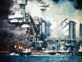 The Japanese attack on Pearl Habour in 1941. A year earlier, Australia was still courting Japan as a trading partner.