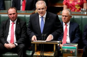 Treasurer Scott Morrison delivering the May 2016 budget.