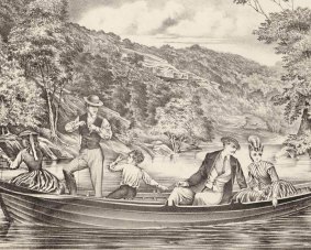Fishing, a Sketch in Mossman's Bay, Port Jackson, 1871.