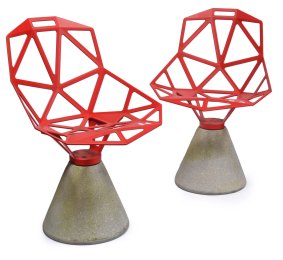 Two Chaipone Konstantingrcic metal and concrete swivel chairs sold by Leonard Joel for $1300.

Leonard1.jpg