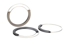 Mirror bracelets by Phoebe Porter made from titanium, aluminium and stainless steel.