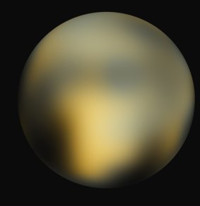 The surface of Pluto as constructed from multiple NASA Hubble Space Telescope photographs taken from 2002 to 2003 and released on February 4, 2010.