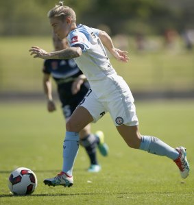 Melbourne City player-coach Jess Fishlock is hoping to make history on Sunday. 