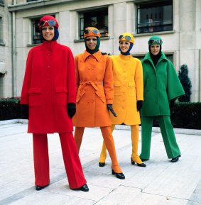 Models wearing Guy Laroche, 1971.