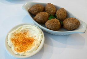 Kibbeh and labneh at Abla's, a stalwart of Lebanese dining in Melbourne.