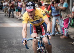Ben Foster as Lance Armstrong in <i>The Program</i>. 