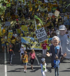 Thousands joined the climate change rally in Sydney on Sunday.