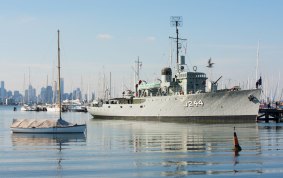 HMAS Castlemaine is permanently moored at Gem Pier where it now operates as a floating museum.