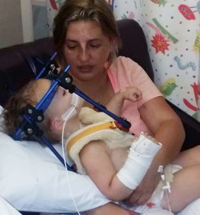 Angela Brown won't know for seven years whether her daughter Summer-Rose will fully recover from the severe whiplash that caused the young girl's neck to break in three places.