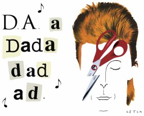 David Bowie: "Verbasizer is a kaleidoscope of images, topics, nouns and verbs all slamming into each other." Illustration: Simon Letch