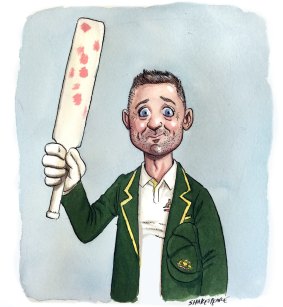 Farewell:The Australian cricket team will soon move on from the Michael Clarke era. Illustration: John Shakespeare