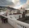 The view from Casa Gangotena's terrace over Quito.