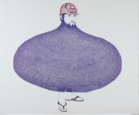 Laith McGregor's <i>Helm of the Rambut Pura</i>, 2009, ink (ballpoint) on paper, 149x177cm.