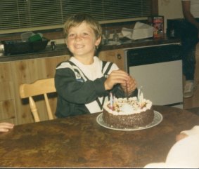 Junior Magpie: Michael Clarke in his Western Suburbs jumper as a child.